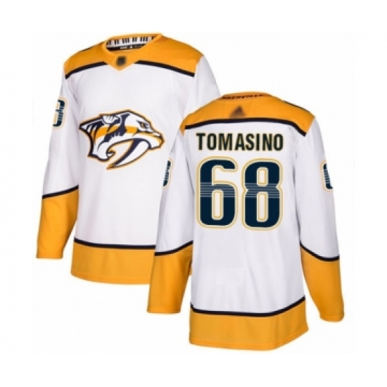 Men's Nashville Predators #68 Philip Tomasino Authentic White Away Hockey Jersey