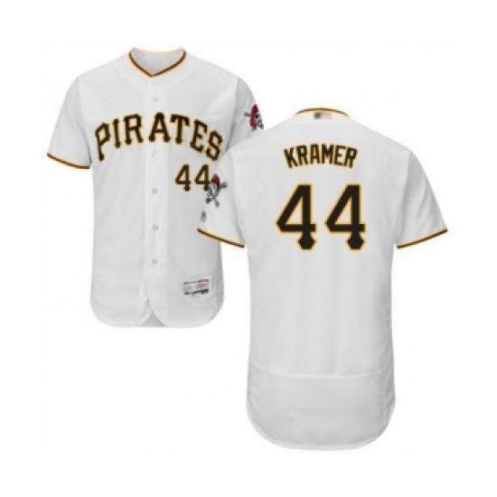 Men's Pittsburgh Pirates #44 Kevin Kramer White Home Flex Base Authentic Collection Baseball Player Jersey - Ujersey