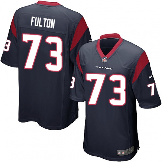 Men's Nike Houston Texans #73 Zach Fulton Game Navy Blue Team Color NFL Jersey - Ujersey