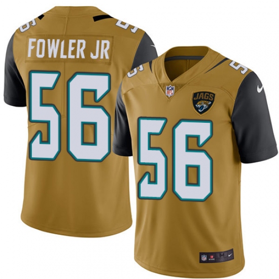 Men's Nike Jacksonville Jaguars #56 Dante Fowler Jr Limited Gold Rush Vapor Untouchable NFL Jersey - Ujersey