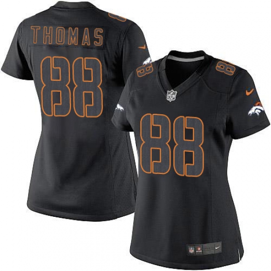 Women's Nike Denver Broncos #88 Demaryius Thomas Limited Black Impact NFL Jersey - Ujersey