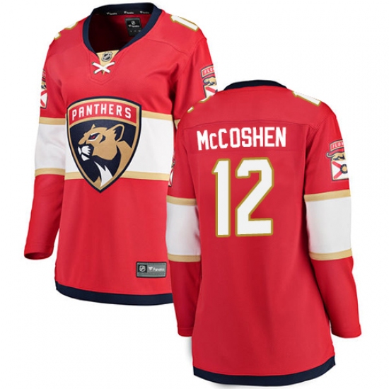 Women's Florida Panthers #12 Ian McCoshen Fanatics Branded Red Home Breakaway NHL Jersey - Ujersey