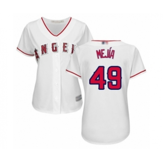 Women's Los Angeles Angels of Anaheim #49 Adalberto Mejia Authentic White Home Cool Base Baseball Player Jersey