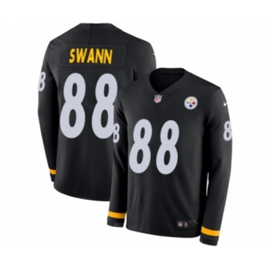 Youth Nike Pittsburgh Steelers #88 Lynn Swann Limited Black Therma Long Sleeve NFL Jersey - Ujersey