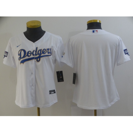 Women's Nike Los Angeles Dodgers Blank White Game Champions Authentic Jersey - Ujersey