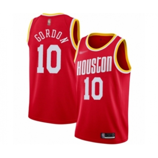 Men's Houston Rockets #10 Eric Gordon Swingman Red Hardwood Classics Finished Basketball Jersey - Ujersey