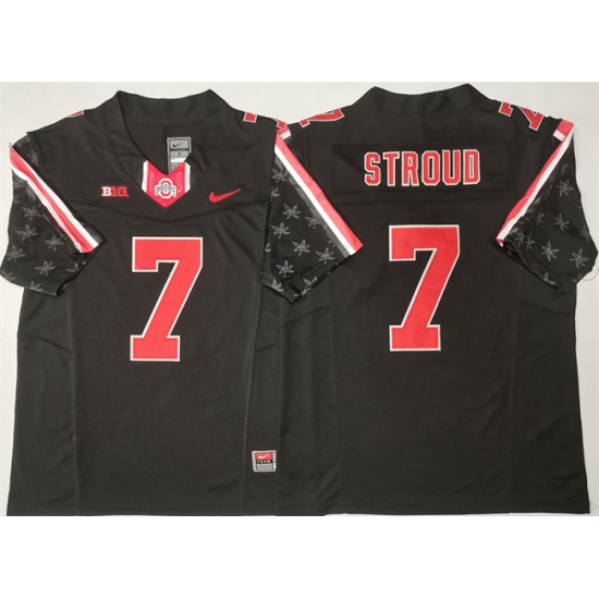 Men's Ohio State Buckeyes #7 C.J. Stroud Black 2025 F.U.S.E. Limited Stitched Jersey - Ujersey
