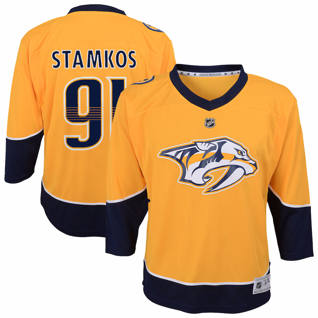 Preschool Nashville Predators Steven Stamkos Gold Replica Player Jersey - ujerseystore