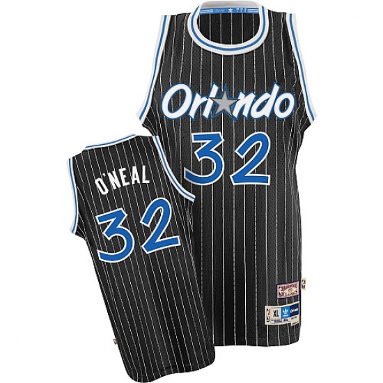 Youth Nike Orlando Magic #32 Shaquille O'Neal Authentic Black Throwback NBA Jersey - Ujersey