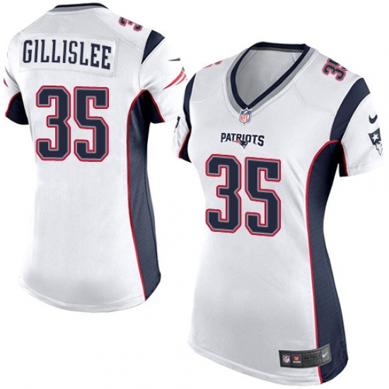 Women's Nike New England Patriots #35 Mike Gillislee Game White NFL Jersey - Ujersey
