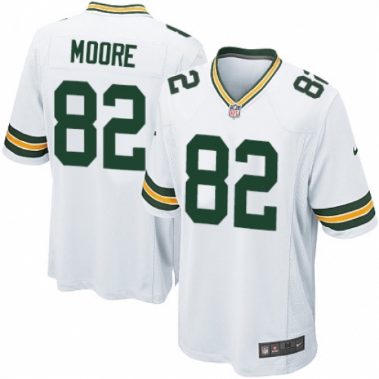 Men's Nike Green Bay Packers #82 J'Mon Moore Game White NFL Jersey - Ujersey