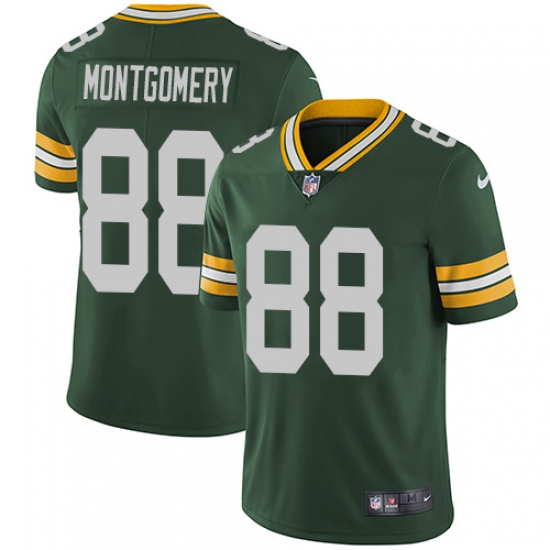 Youth Nike Green Bay Packers #88 Ty Montgomery Green Team Color Vapor Untouchable Limited Player NFL Jersey - Ujersey