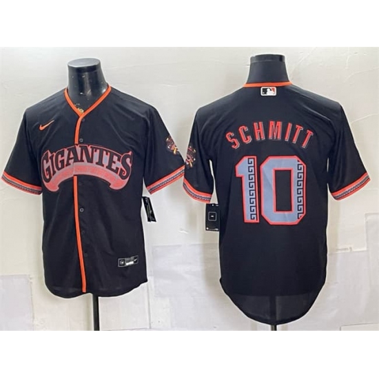 Men's San Francisco Giants #10 Casey Schmitt Black 2026 Alternate Stadium Stitched Baseball Jersey - Ujersey