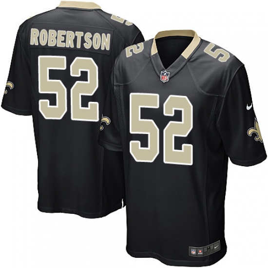 Men's Nike New Orleans Saints #52 Craig Robertson Game Black Team Color NFL Jersey - Ujersey