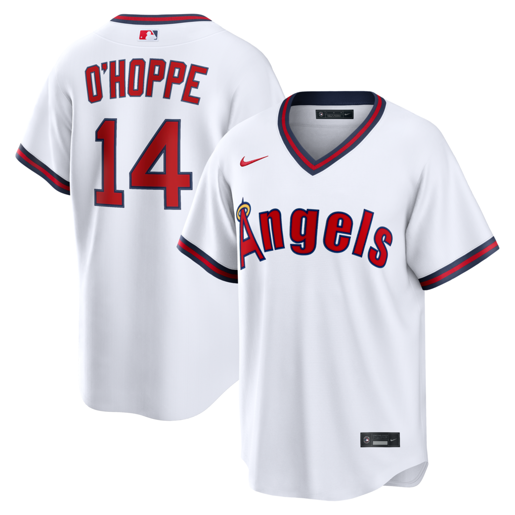 Men's Los Angeles Angels Logan O'Hoppe Nike White Alternate Replica Jersey - Ujersey