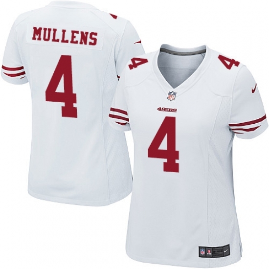Women's Nike San Francisco 49ers #4 Nick Mullens Game White NFL Jersey - Ujersey