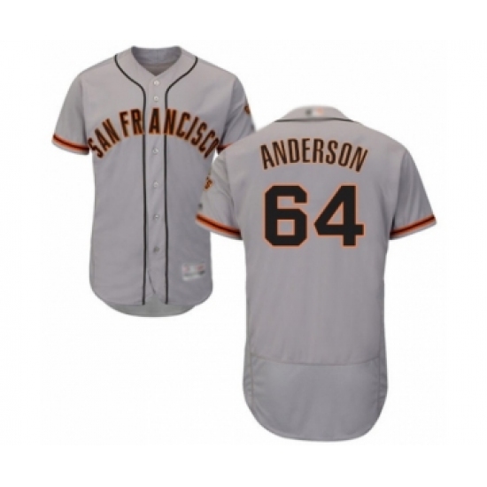 Men's San Francisco Giants #64 Shaun Anderson Grey Road Flex Base Authentic Collection Baseball Player Jersey - Ujersey