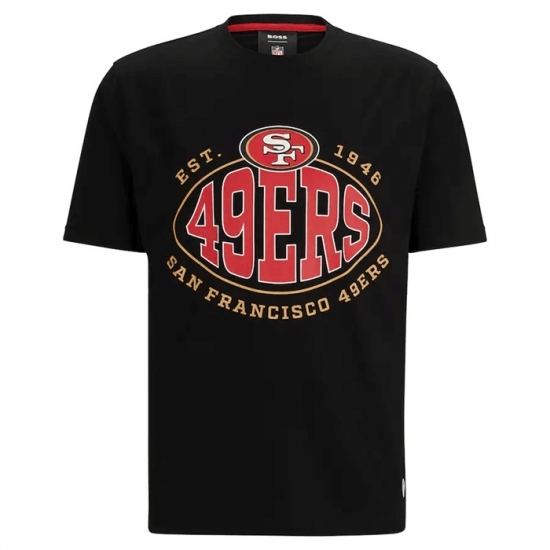 Men's San Francisco 49ers Black BOSS X Trap T Shirt - Ujersey