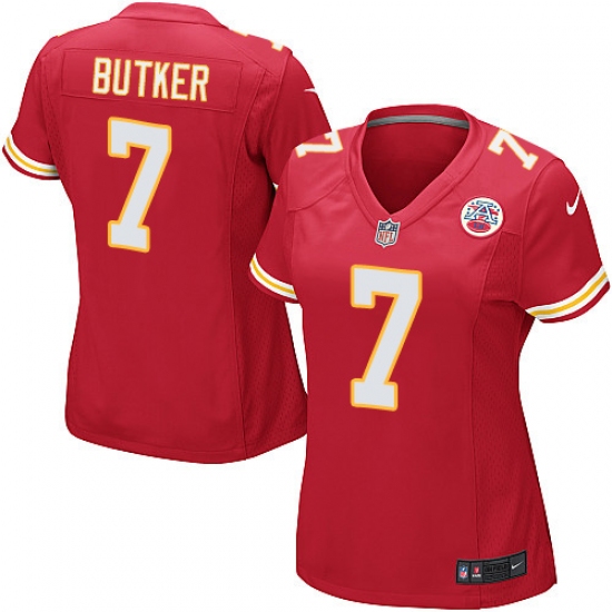 Women's Nike Kansas City Chiefs #7 Harrison Butker Game Red Team Color NFL Jersey