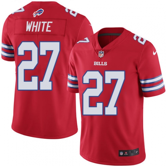Men's Nike Buffalo Bills #27 Tre'Davious White Elite Red Rush Vapor Untouchable NFL Jersey - Ujersey
