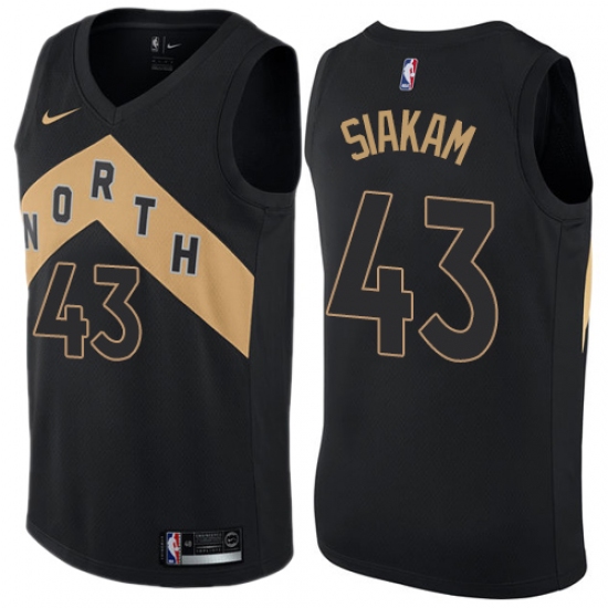 Men's Nike Toronto Raptors #43 Pascal Siakam Authentic Black NBA Jersey - City Edition - Ujersey