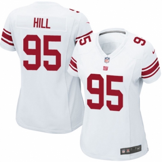 Women's Nike New York Giants #95 B.J. Hill Game White NFL Jersey - Ujersey
