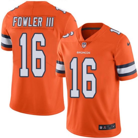 Men's Nike Denver Broncos #16 Bennie Fowler Elite Orange Rush Vapor Untouchable NFL Jersey - Ujersey