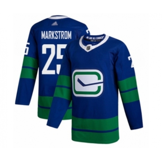 Youth Vancouver Canucks #25 Jacob Markstrom Authentic Royal Blue Alternate Hockey Jersey - Ujersey