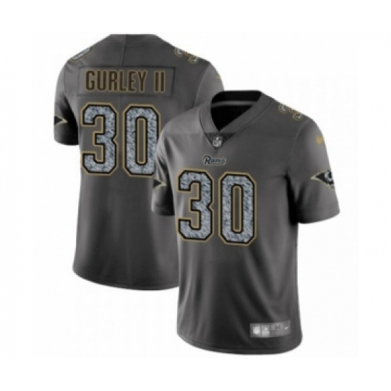 Men's Los Angeles Rams #30 Todd Gurley Limited Gray Static Fashion Limited Football Jersey - Ujersey