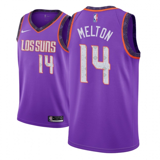 Men NBA 2018-19 Phoenix Suns #14 De Anthony Melton City Edition Purple Jersey - Ujersey