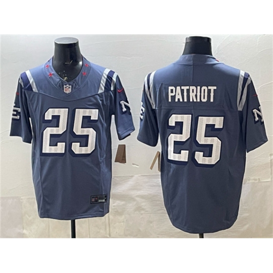 Men's New England Patriots #25 Patriot 2025 F.U.S.E. “Rivalries” Vapor Limited Football Stitched Jersey - Ujersey