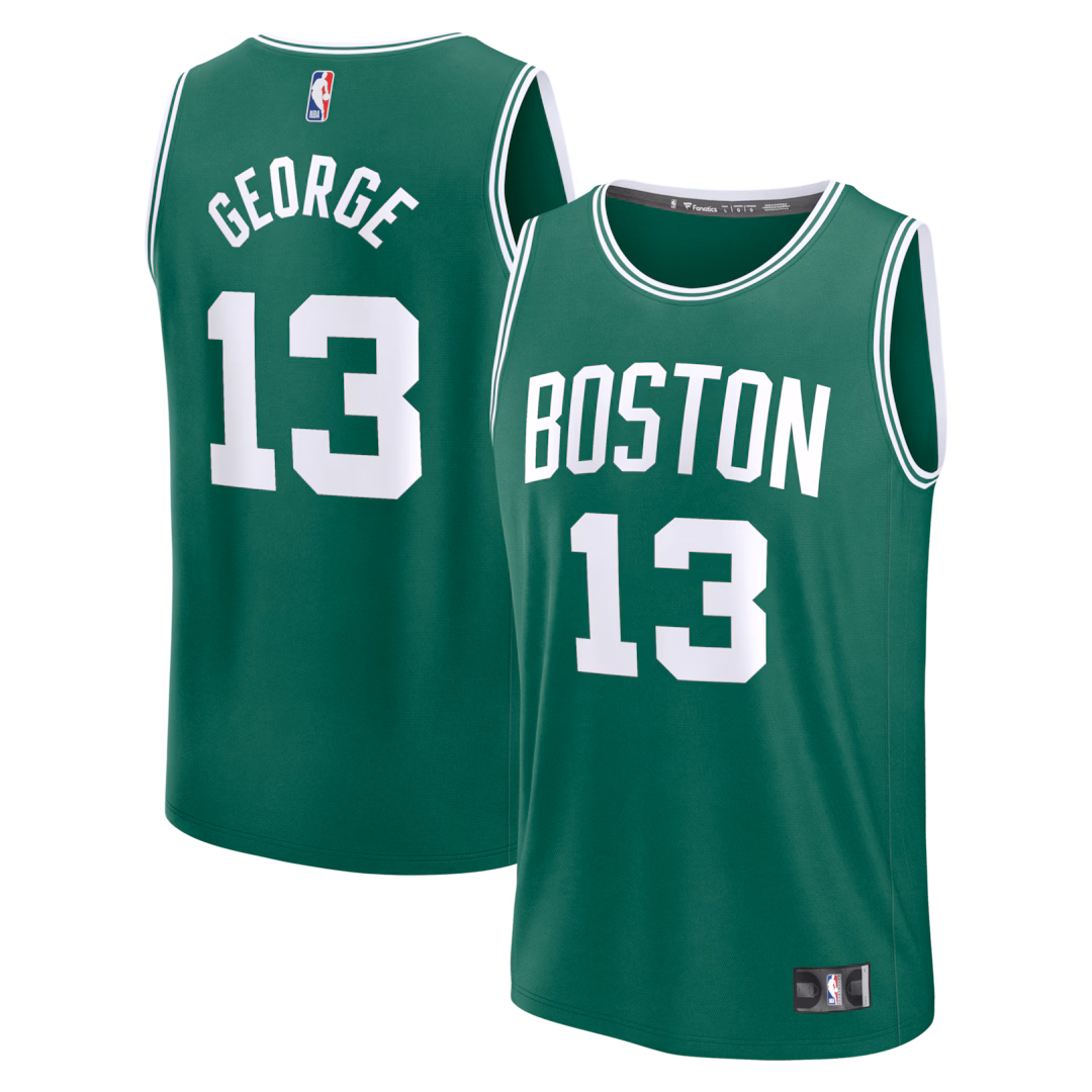 Men's Boston Celtics Paul George Fanatics Kelly Green Fast Break Replica Jersey - Icon Edition