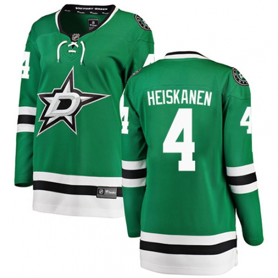 Women's Dallas Stars #4 Miro Heiskanen Authentic Green Home Fanatics Branded Breakaway NHL Jersey - Ujersey