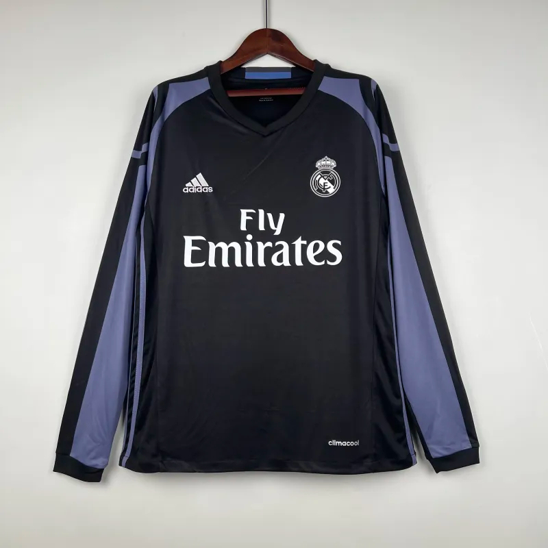Real Madrid Retro Jersey Third Away Long Sleeve Soccer Shirt 2016/17 - Ujersey NHL