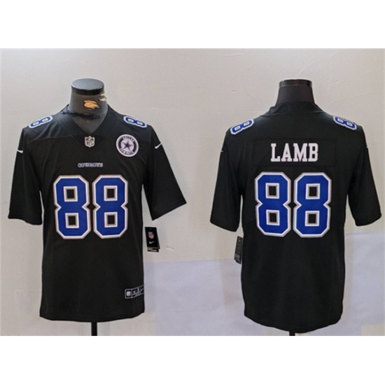 Men's Dallas Cowboys #88 CeeDee Lamb Black Throwback With Vapor Untouchable Limited Football Stitched Jersey - Ujersey