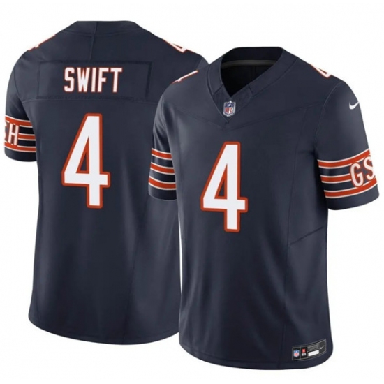 Men's Chicago Bears #4 D'Andre Swift Navy 2025 F.U.S.E. Vapor Untouchable Limited Football Stitched Jersey - Ujersey