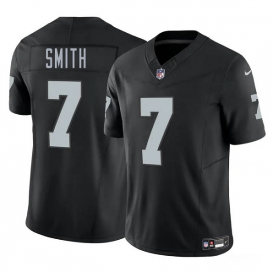 Men's Las Vegas Raiders #7 Geno Smith Black 2025 F.U.S.E. Vapor Football Stitched Jersey - Ujersey