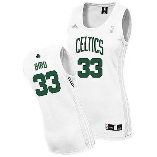 Women's Adidas Boston Celtics #33 Larry Bird Swingman White Home NBA Jersey - Ujersey