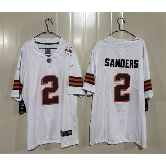 Men's Cleveland Browns #2 Shedeur Sanders White 2026 1946 Collection Vapor Limited Football Stitched Jersey