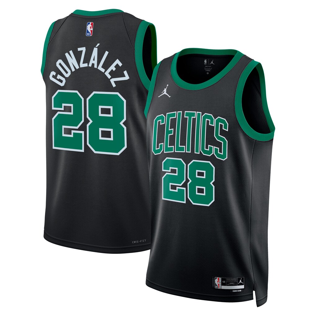 Unisex Boston Celtics Hugo González Jordan Brand Black Swingman Jersey - Statement Edition - ujerseystore