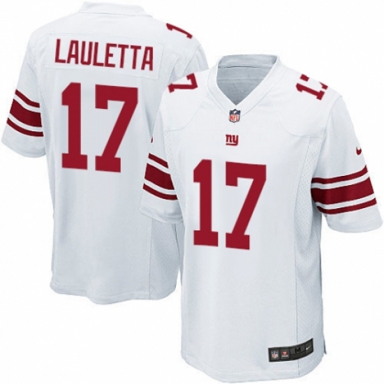 Men's Nike New York Giants #17 Kyle Lauletta Game White NFL Jersey - Ujersey
