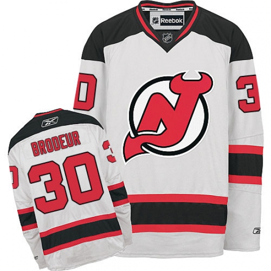 Women's Reebok New Jersey Devils #30 Martin Brodeur Authentic White Away NHL Jersey - Ujersey