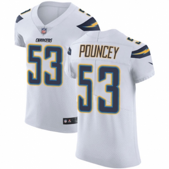 Men's Nike Los Angeles Chargers #53 Mike Pouncey White Vapor Untouchable Elite Player NFL Jersey - Ujersey