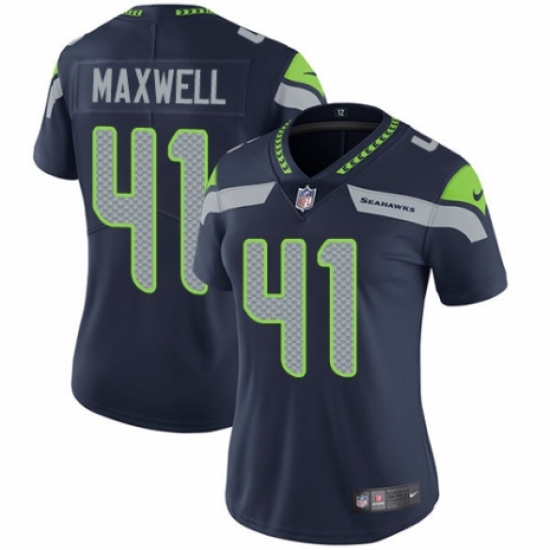 Women's Nike Seattle Seahawks #41 Byron Maxwell Navy Blue Team Color Vapor Untouchable Limited Player NFL Jersey - Ujersey