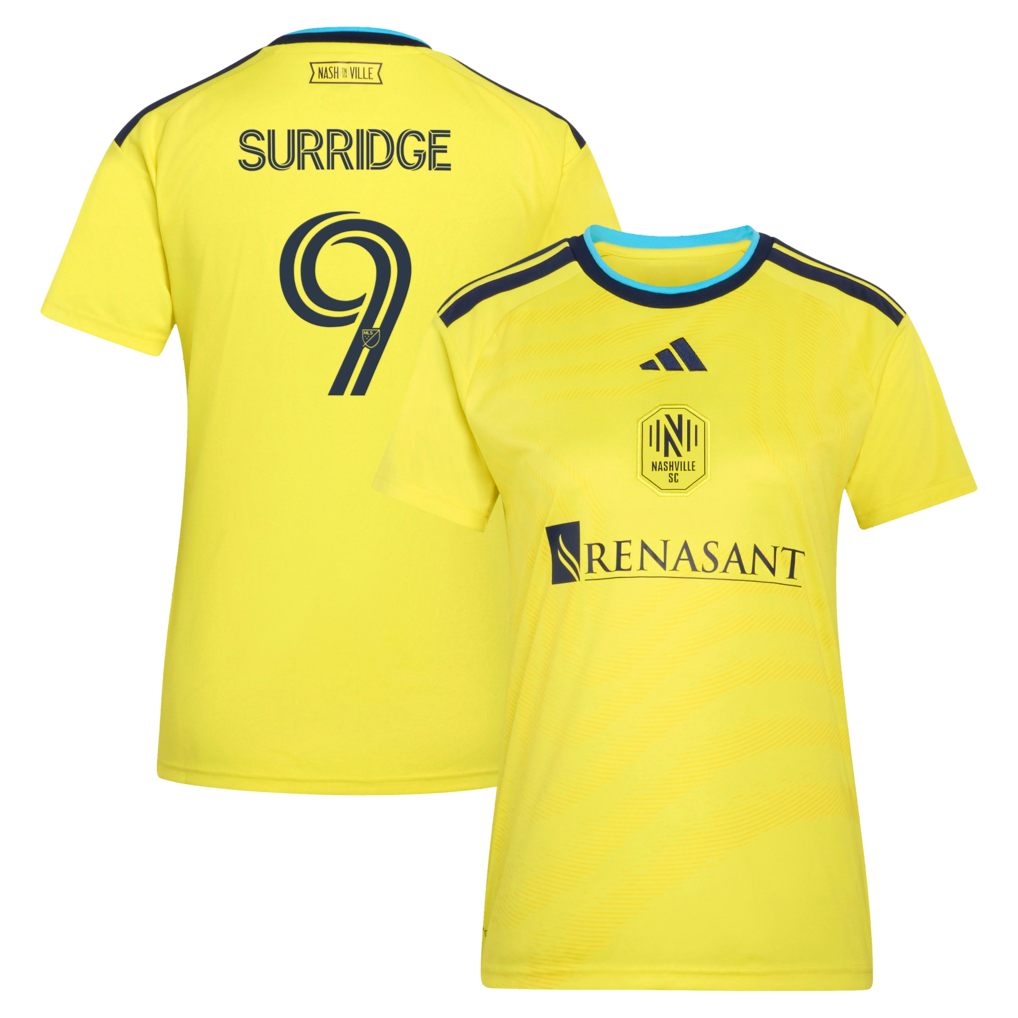 Women's Nashville SC Sam Surridge adidas Yellow 2026 The Reverb Kit Replica Jersey - Ujersey