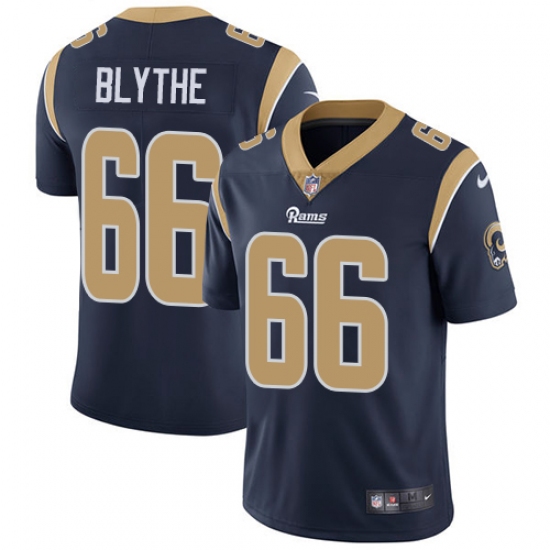 Youth Nike Los Angeles Rams #66 Austin Blythe Navy Blue Team Color Vapor Untouchable Limited Player NFL Jersey - Ujersey