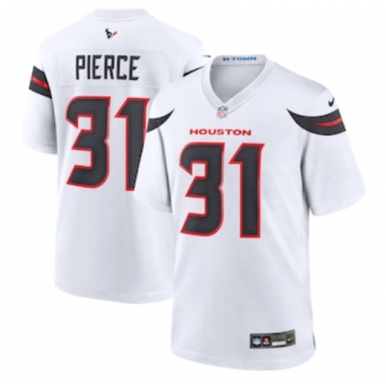 Men's Houston Texans #31 Dameon Pierce Nike White Game Jersey - Ujersey