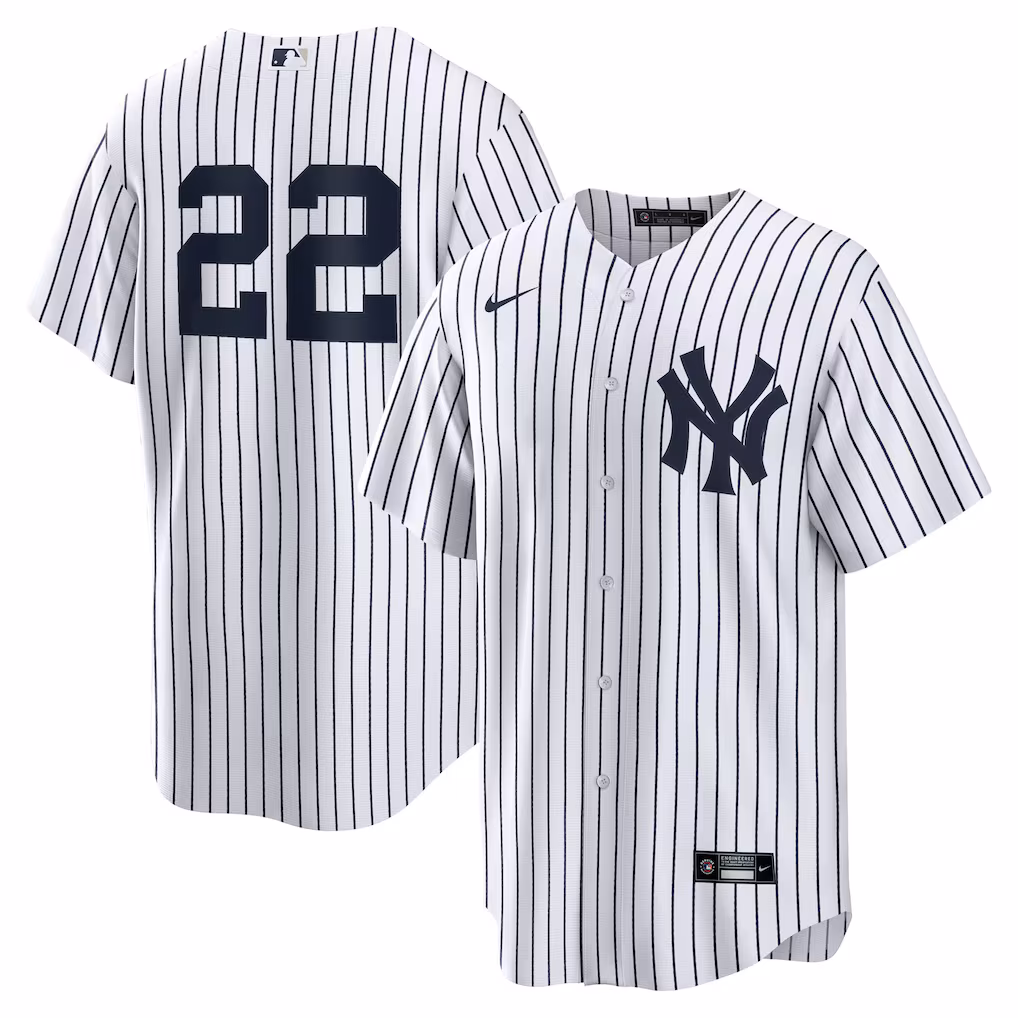 Men's New York Yankees Ben Rice Nike White Home Replica Jersey - Ujersey Shop