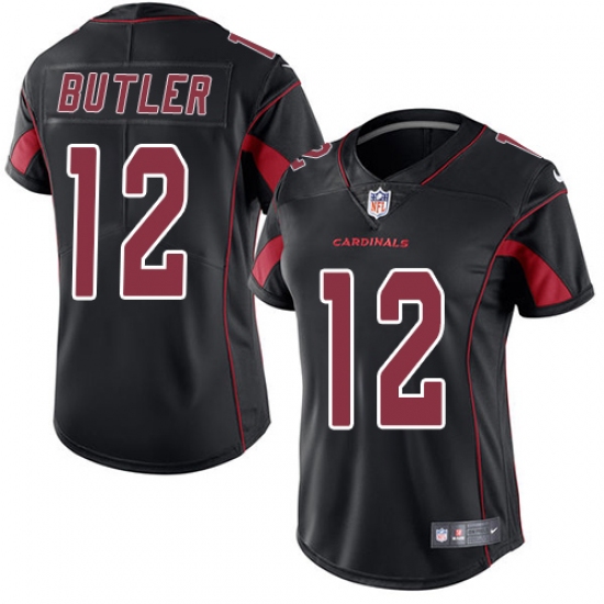 Women's Nike Arizona Cardinals #12 Brice Butler Limited Black Rush Vapor Untouchable NFL Jersey - Ujersey