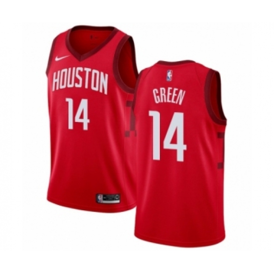 Men's Nike Houston Rockets #14 Gerald Green Red Swingman Jersey - Earned Edition - Ujersey